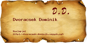 Dvoracsek Dominik névjegykártya