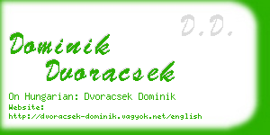 dominik dvoracsek business card